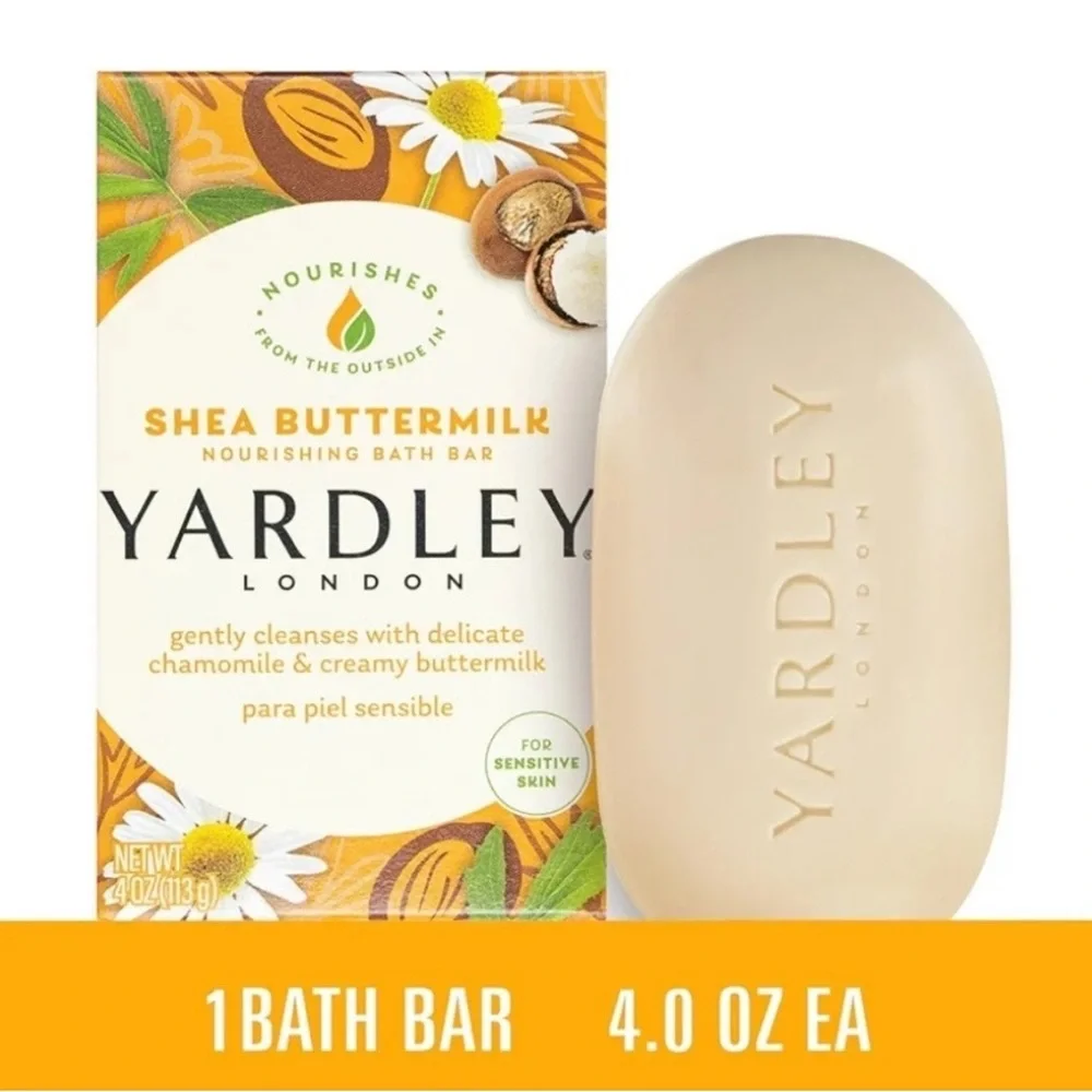 Yardley Of London Moisturizing Shea Buttermilk Soap Luxury Beauty Bar 4.25 Oz